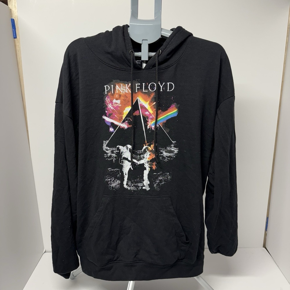 Pink Floyd Dark Side of the Moon Hoodie Men's 2XL Black Pullover Graphic Band